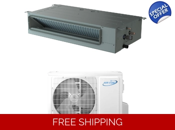 AirCon 9K-Btu 18 SEER2 Ducted Mini Split Heat Pump (5°F) E-Star: 12 EER/9 HSPF (R410a)